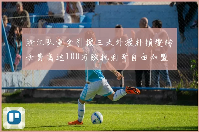 浙江队重金引援三大外援朴镇燮转会费高达100万欧托利奇自由加盟